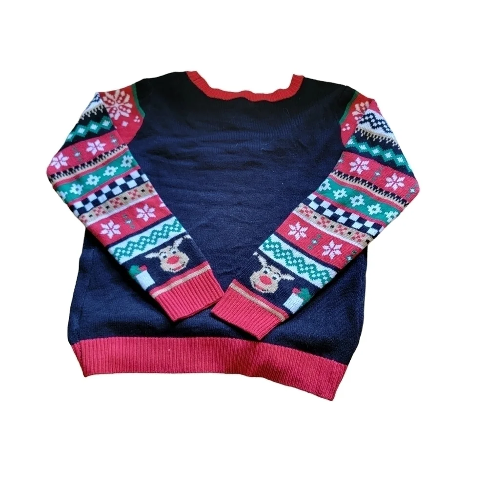 NWT No Boundaries Juniors Christmas Sweater, Jingle bells, Size L (11-13) T56
